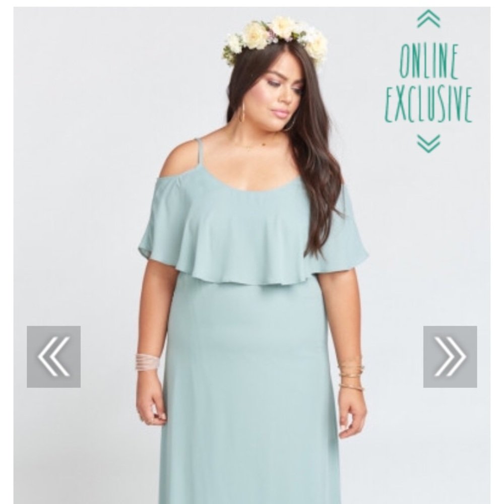 Show Me Your Mumu Caitlin Maxi Silver Sage Crisp
